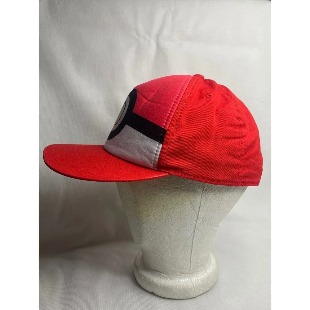 Pokemon Poke-Ball Youth Baseball Cap Adjustable SnapBack Red White Nintendo Hat